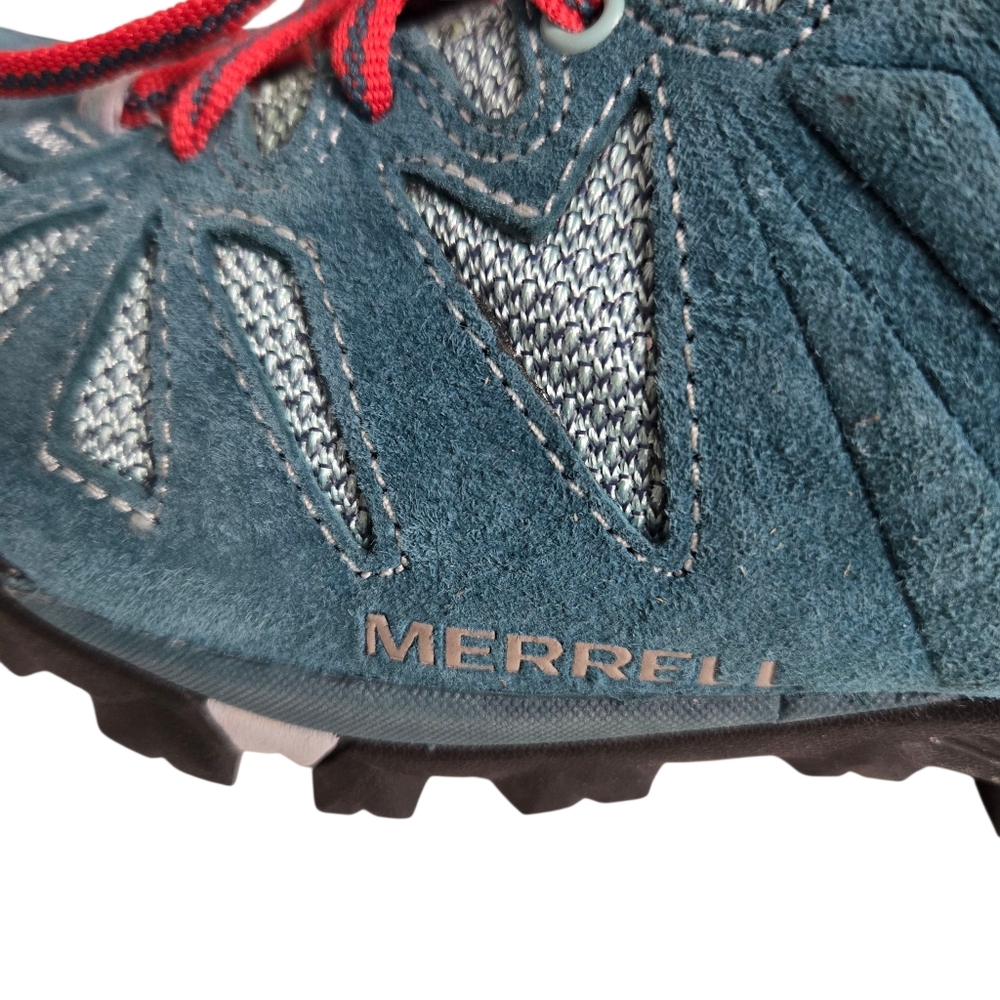 Merrell Women 7 Dragon Fly Capra Waterproof Suede Hiking Shoes Vibram Mega Grip - Picture 9 of 15